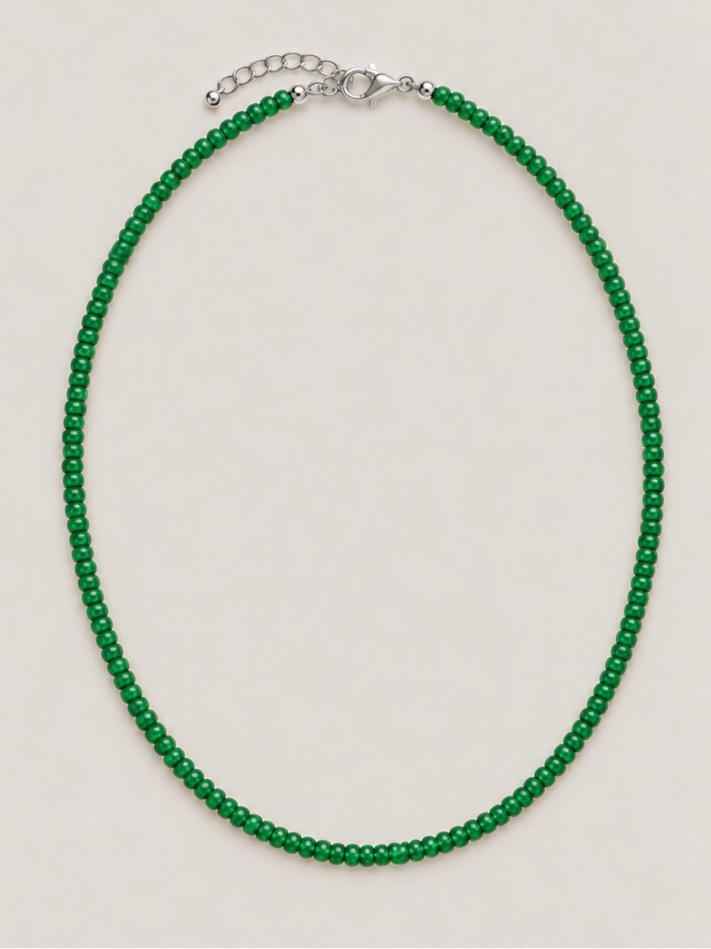 New! Green Beaded Colorful Y2K Necklace NWOT